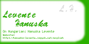 levente hanuska business card